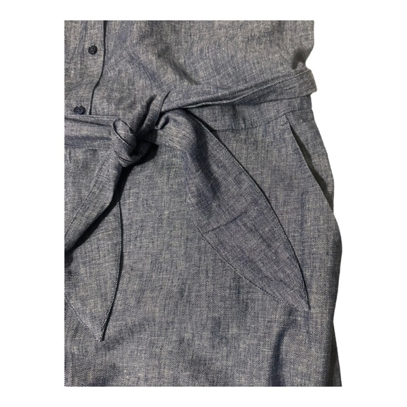 Banana Republic Factory Linen blend Sleeveless Button-Front Wide Leg Jumpsuit - Picture 6 of 12